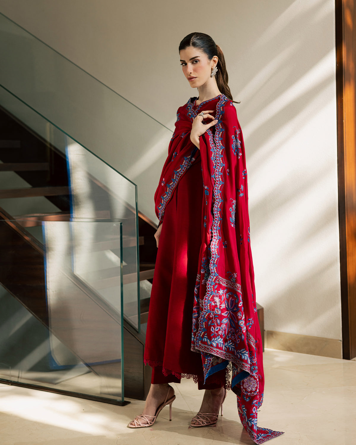 Sadaf Fawad Khan | Eva Luxury Pret 26 | Whip Red-2