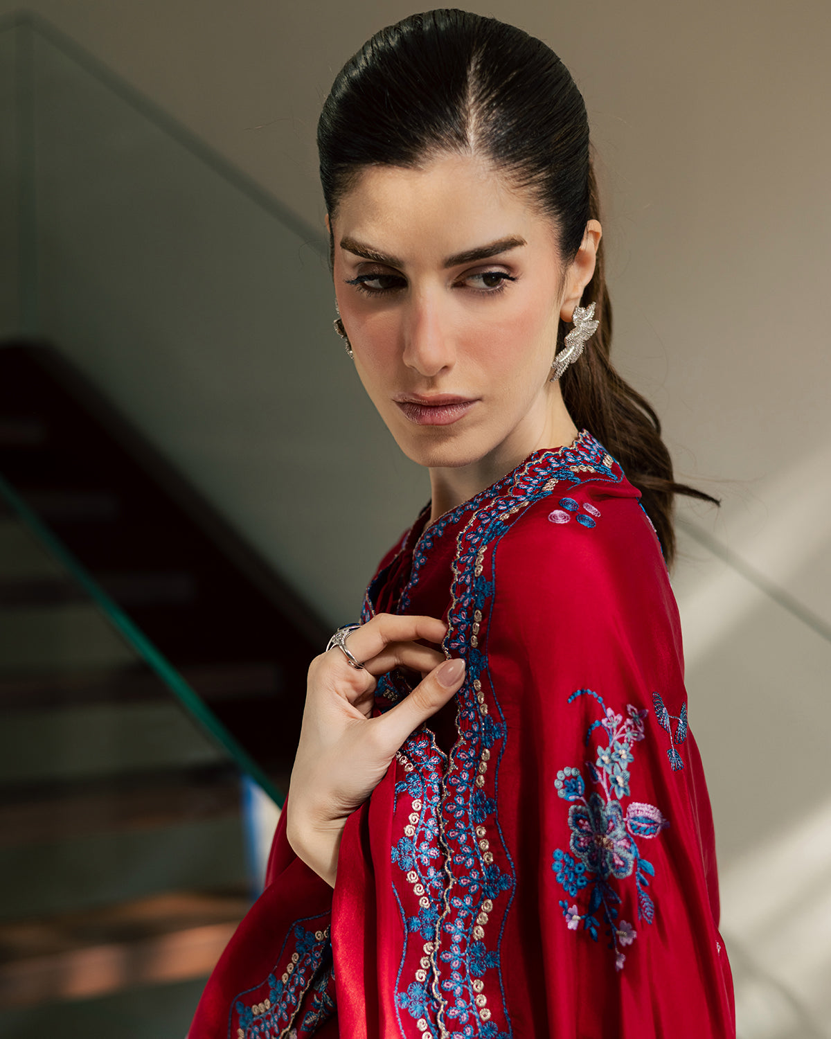 Sadaf Fawad Khan | Eva Luxury Pret 26 | Whip Red-6