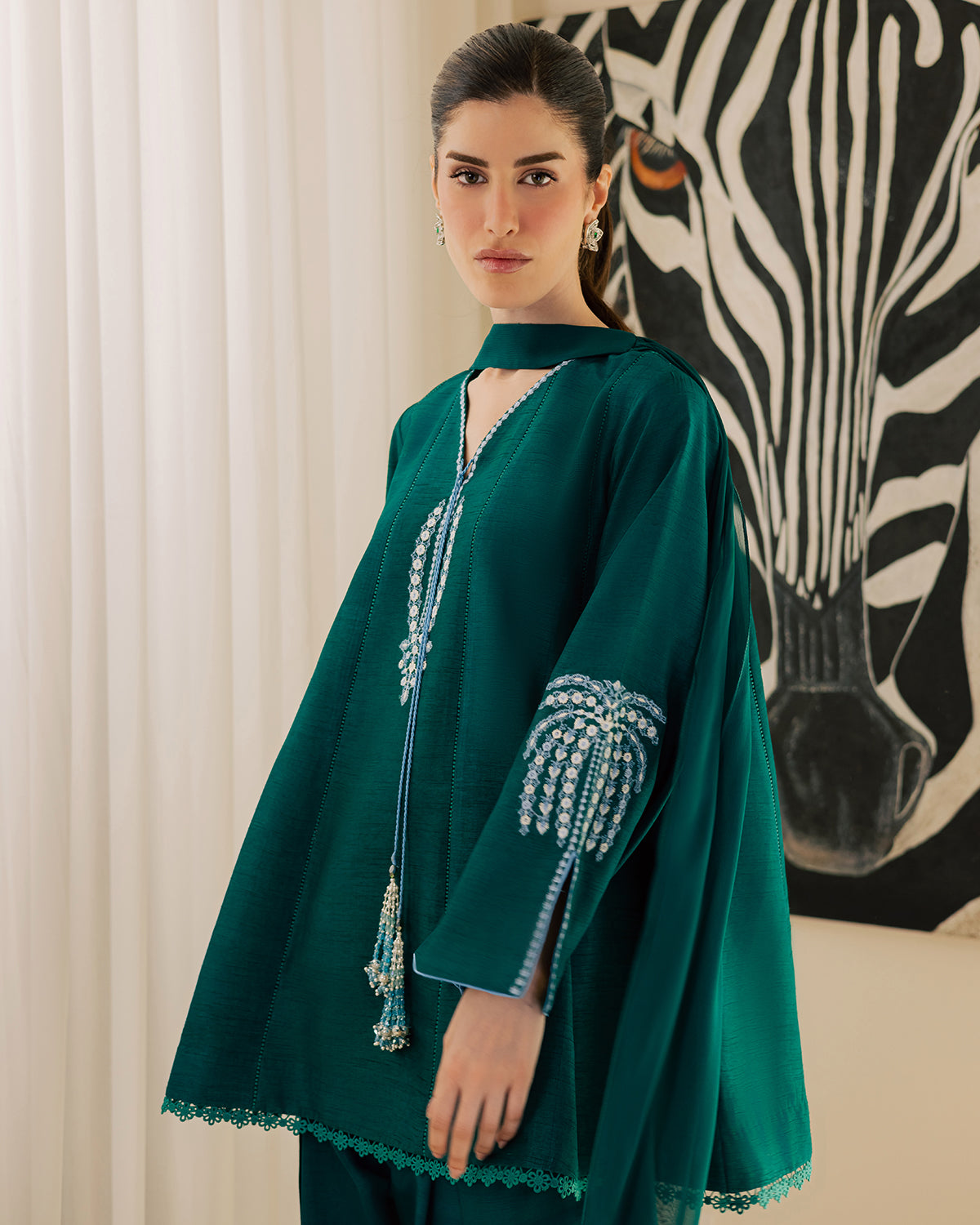 Sadaf Fawad Khan | Eva Luxury Pret 26 | Viridian-12