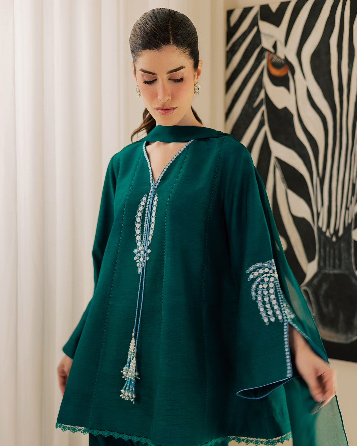 Sadaf Fawad Khan | Eva Luxury Pret 26 | Viridian-9
