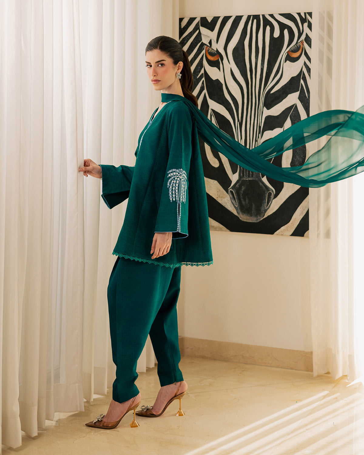 Sadaf Fawad Khan | Eva Luxury Pret 26 | Viridian-4
