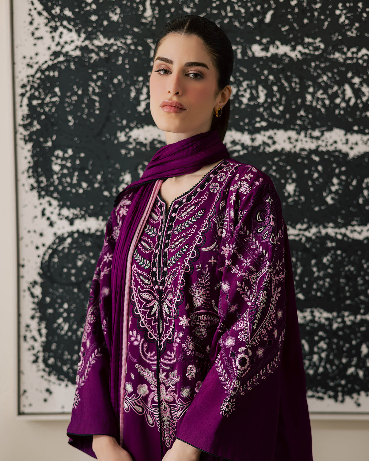 Sadaf Fawad Khan | Eva Luxury Pret 26 | Tyrian, image 7
