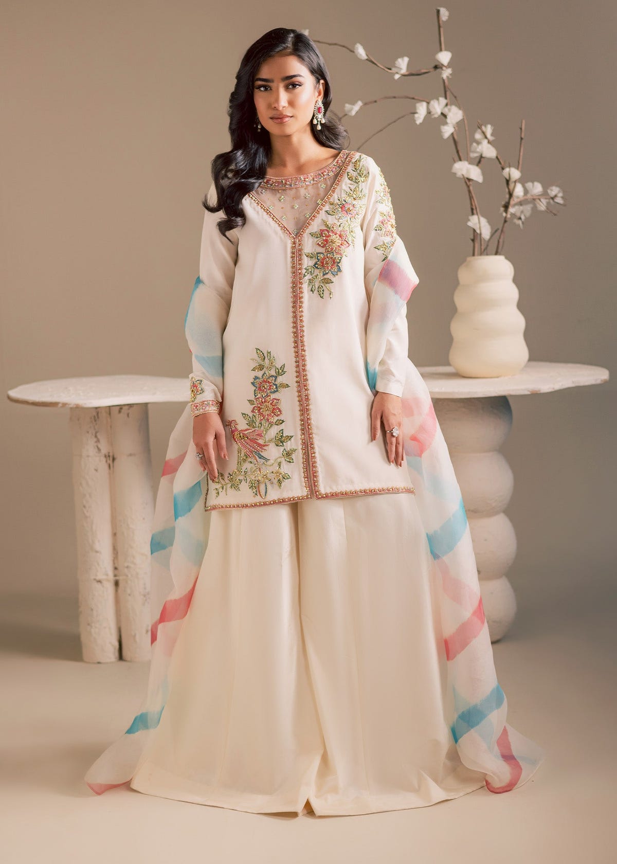 Maria Osama Khan | Noir Bliss Luxury Formals | Pearl Whisper