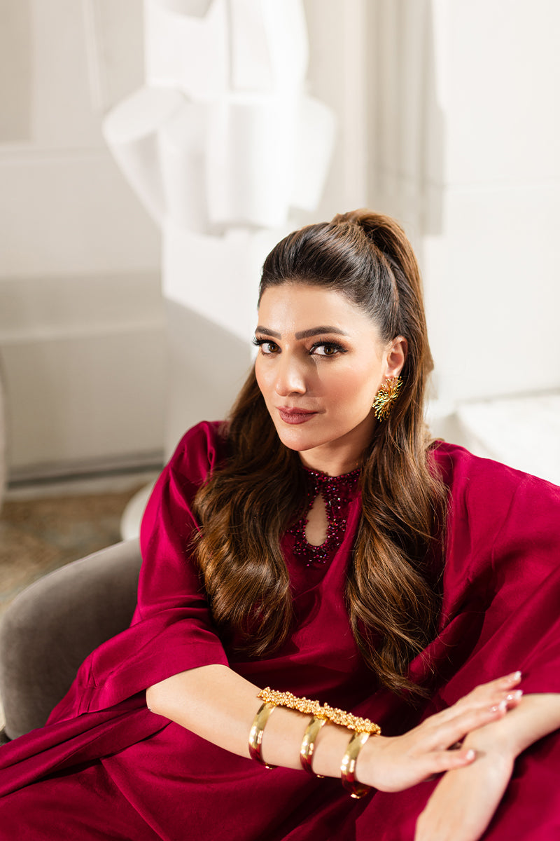 MNR | Chaye Coffee Luxury Pret | Ruby Romance -  MNR Chaye Coffee; Luxury Pret - Original Designer Dress - House of Maryam