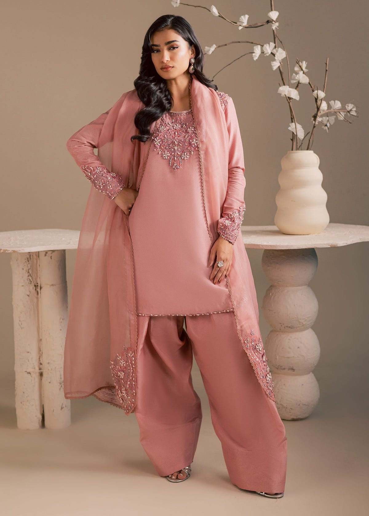 Maria Osama Khan | Noir Bliss Luxury Formals | Blush Dew