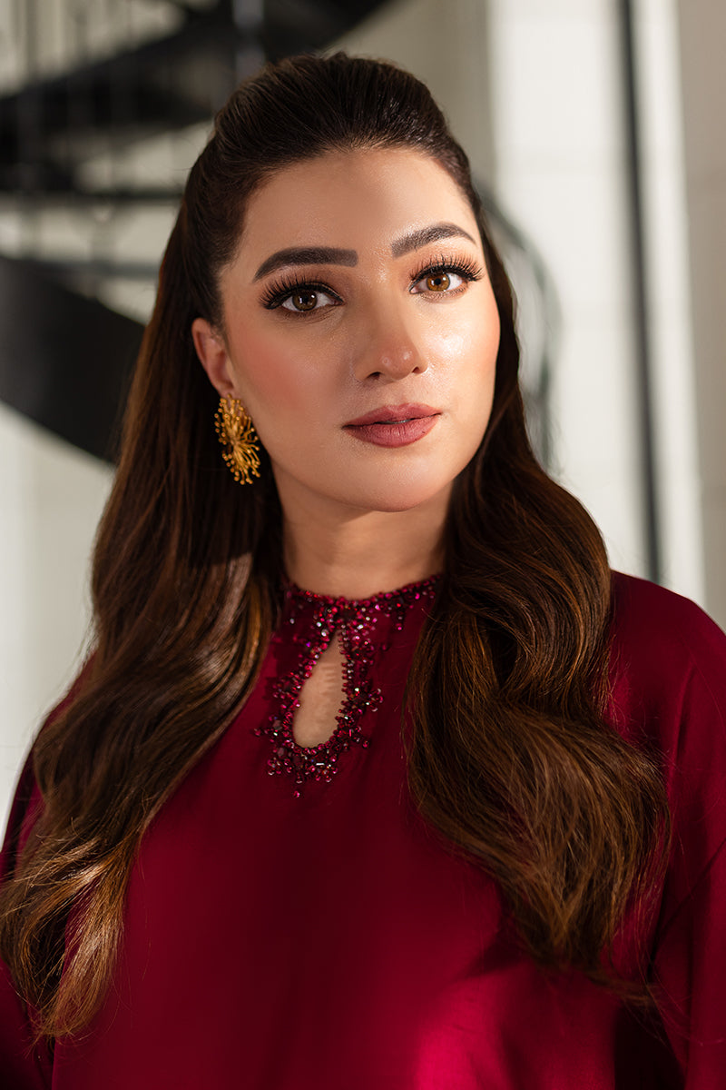MNR | Chaye Coffee Luxury Pret | Ruby Romance -  MNR Chaye Coffee; Luxury Pret - Original Designer Dress - House of Maryam