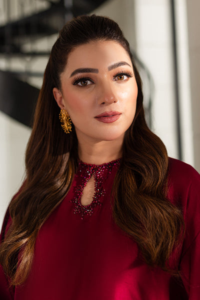 MNR | Chaye Coffee Luxury Pret | Ruby Romance -  MNR Chaye Coffee; Luxury Pret - Original Designer Dress - House of Maryam