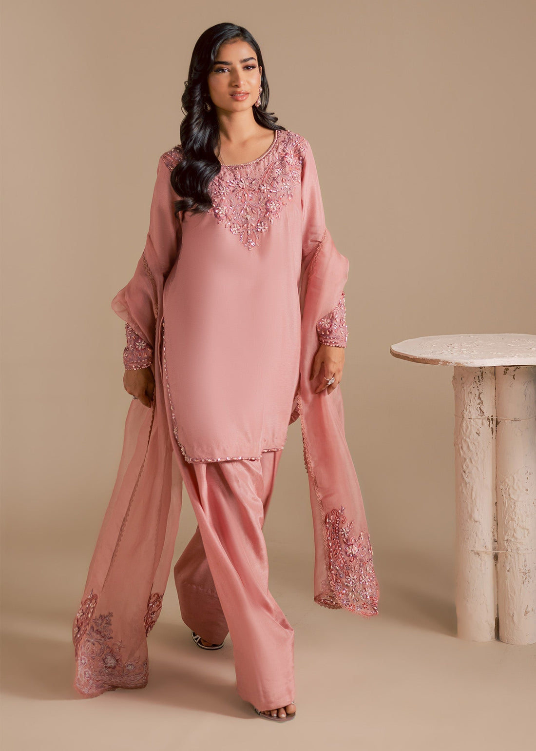 Maria Osama Khan | Noir Bliss Luxury Formals | Blush Dew