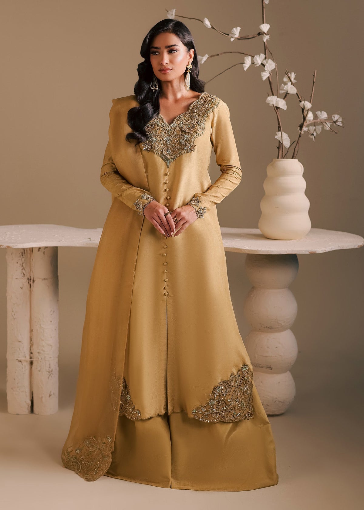 Maria Osama Khan | Noir Bliss Luxury Formals | Golden Ember
