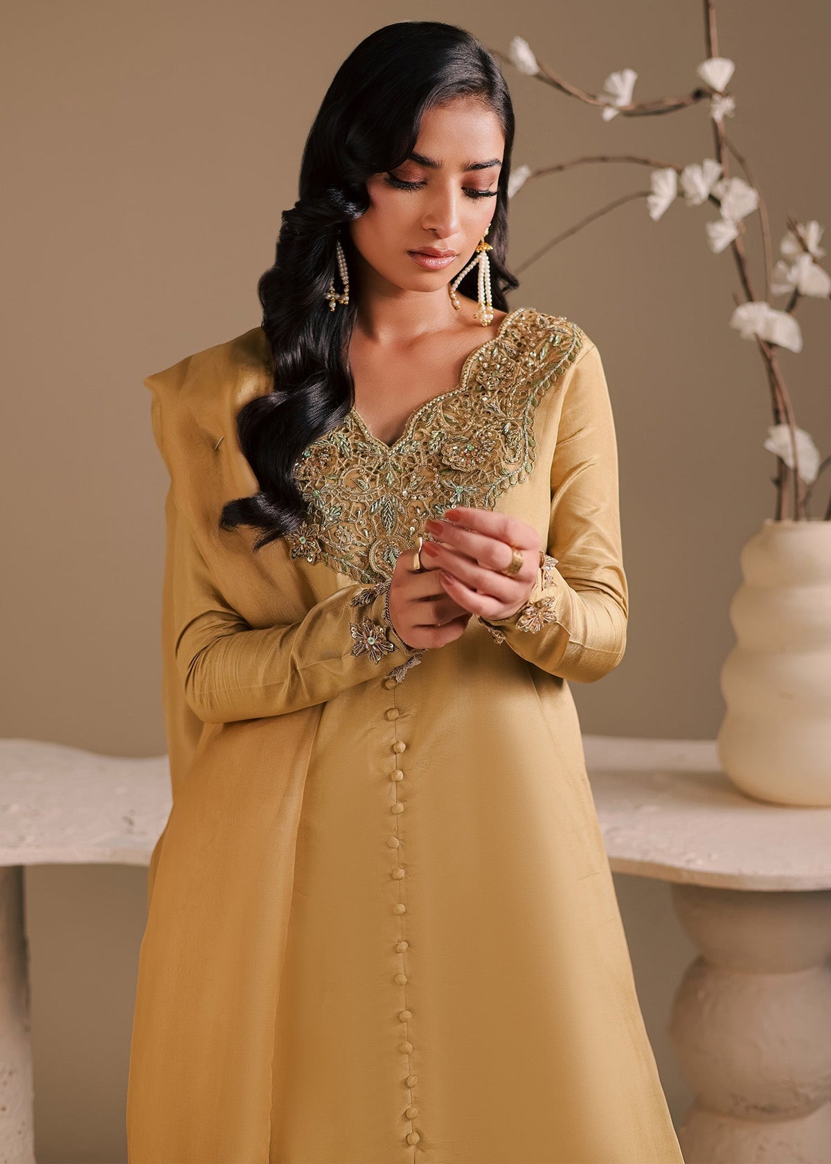 Maria Osama Khan | Noir Bliss Luxury Formals | Golden Ember-4