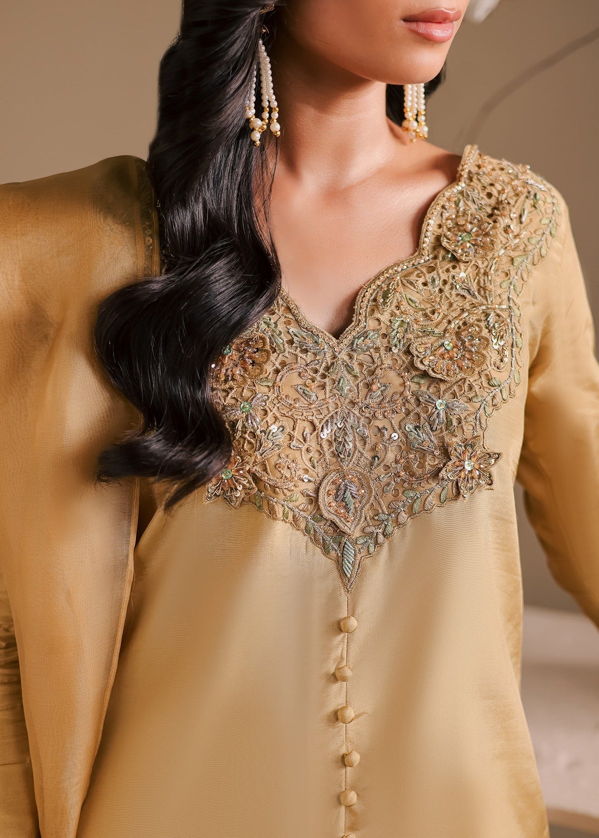 Maria Osama Khan | Noir Bliss Luxury Formals | Golden Ember-3