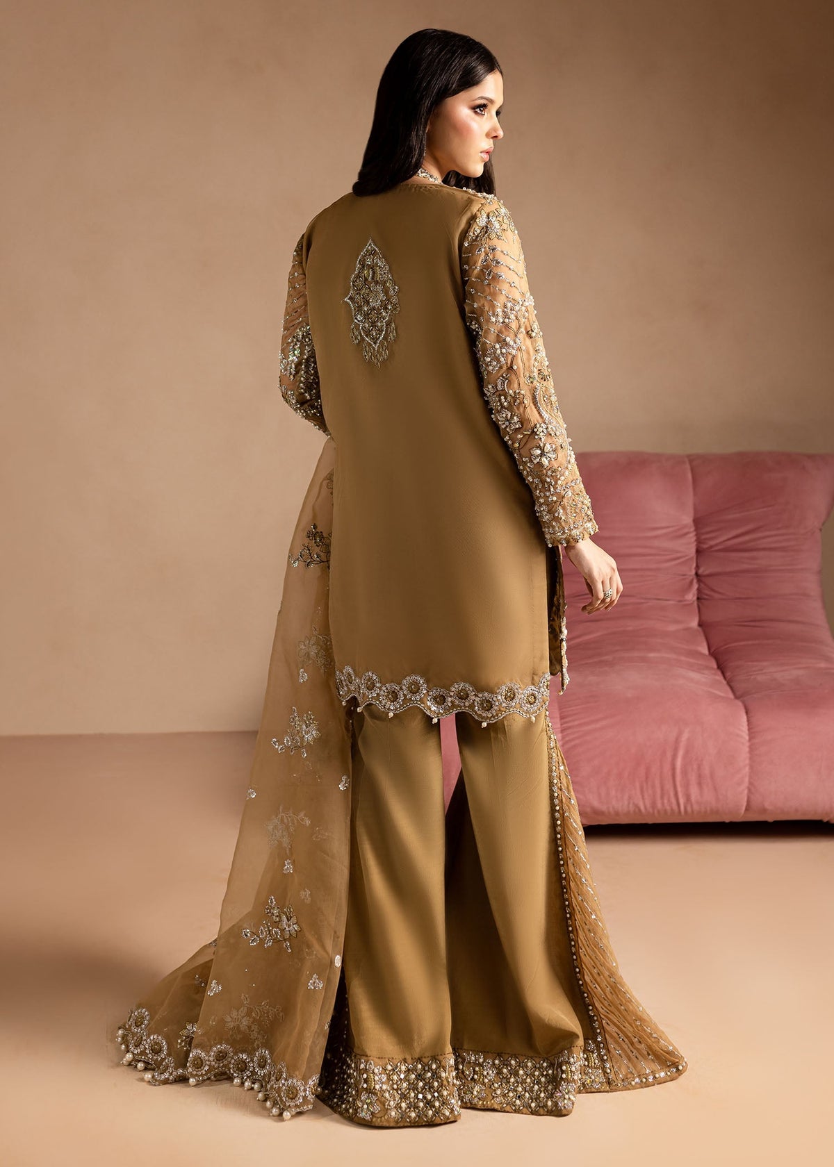 Maria Osama Khan | Lamhay Wedding Festive | Sabahat -  Farasha Formal - Original Designer Dress - House of Maryam