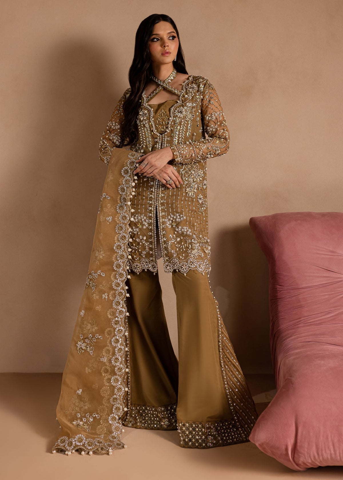 Maria Osama Khan | Lamhay Wedding Festive | Sabahat -  Farasha Formal - Original Designer Dress - House of Maryam