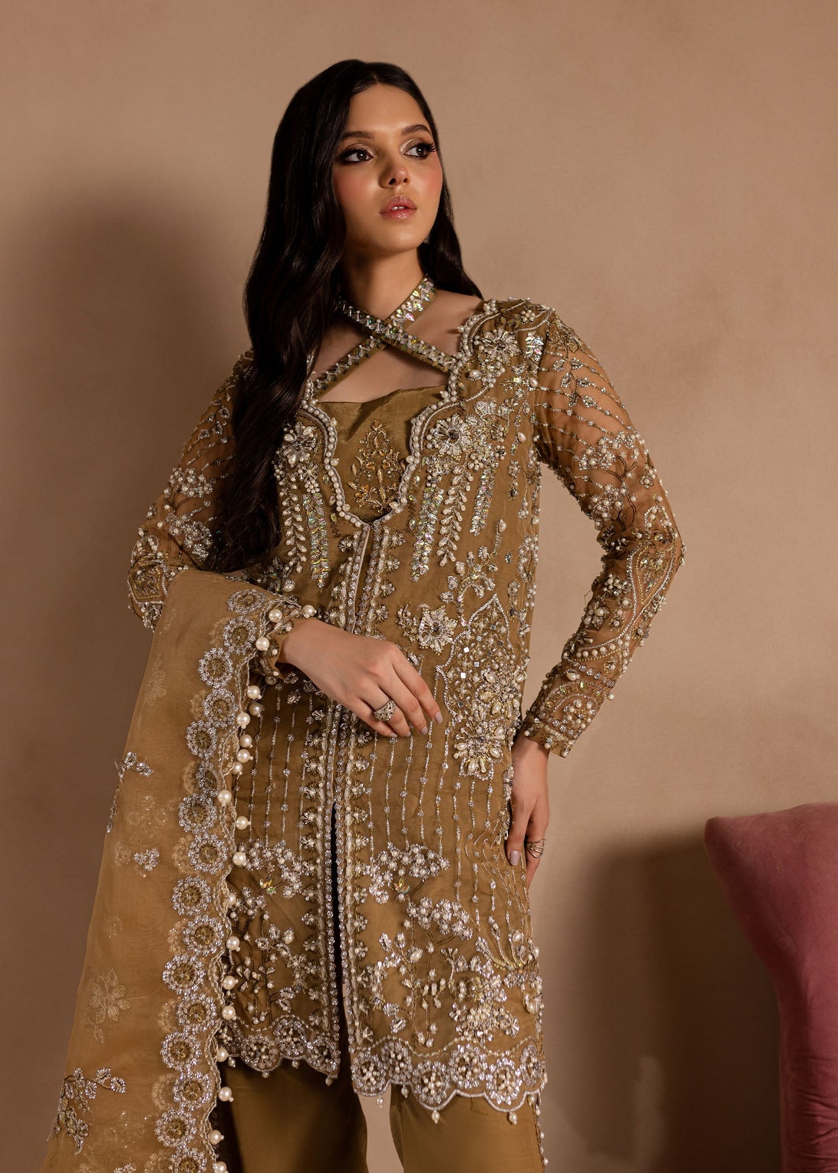 Maria Osama Khan | Lamhay Wedding Festive | Sabahat -  Farasha Formal - Original Designer Dress - House of Maryam