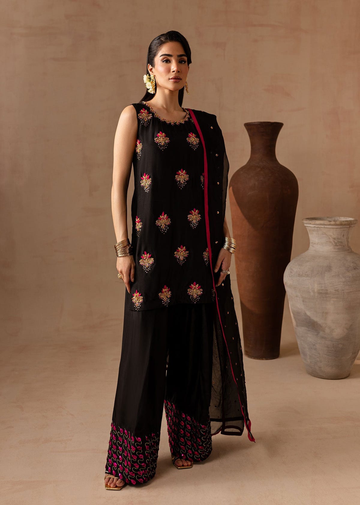 Maria Osama Khan | Noir Bliss Luxury Formals | Charcoal Charm -  Maria Osama Khan Ladies Clothes - Original Designer Dress - House of Maryam