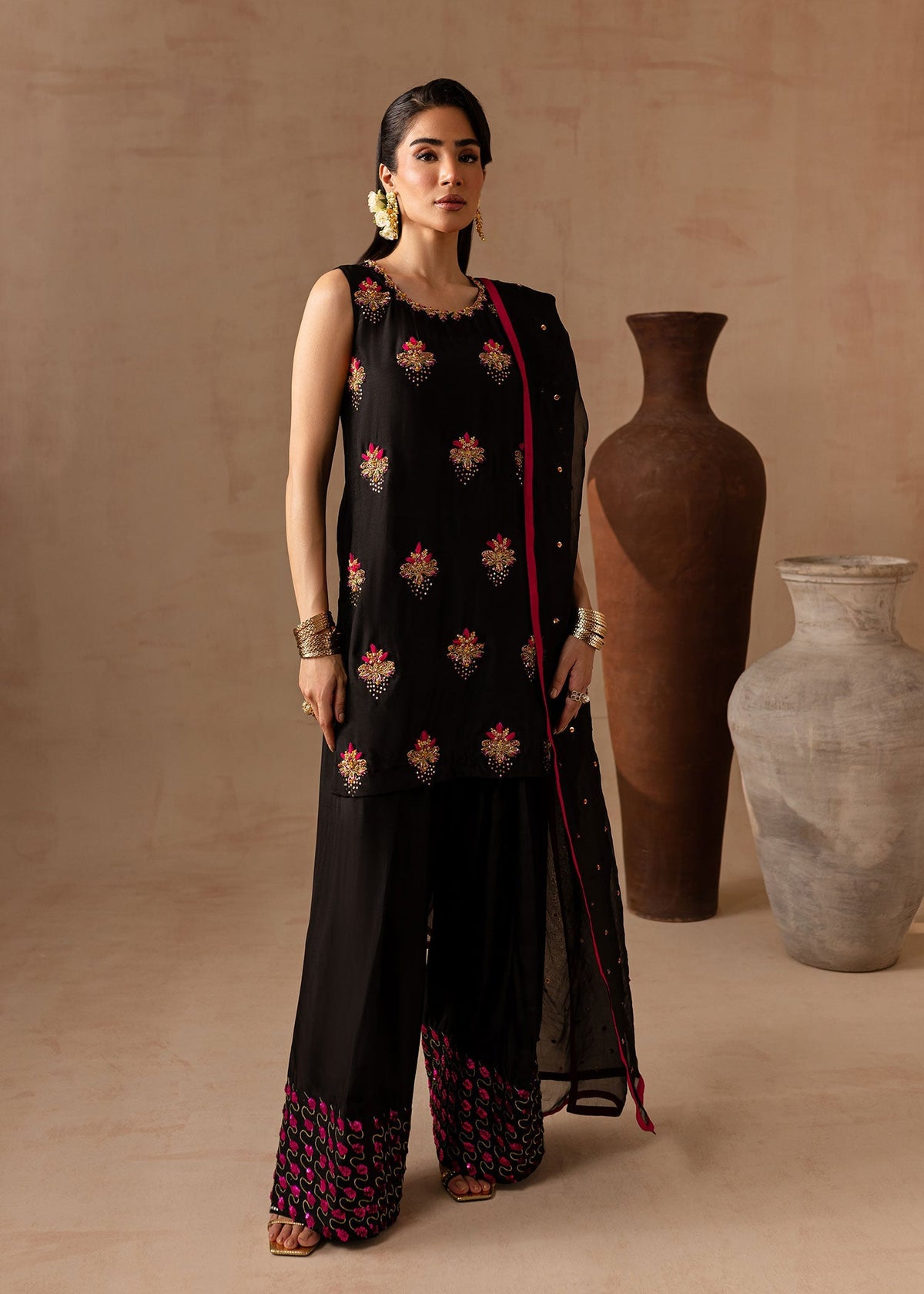 Maria Osama Khan | Noir Bliss Luxury Formals | Charcoal Charm -  Maria Osama Khan Ladies Clothes - Original Designer Dress - House of Maryam
