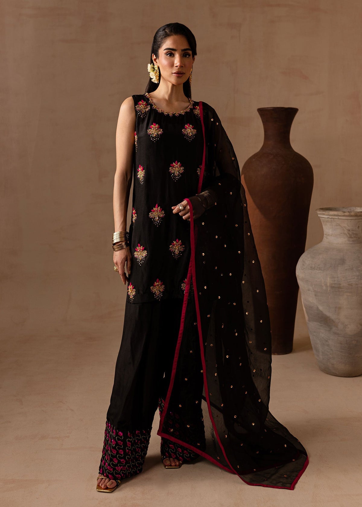 Maria Osama Khan | Noir Bliss Luxury Formals | Charcoal Charm -  Maria Osama Khan Ladies Clothes - Original Designer Dress - House of Maryam