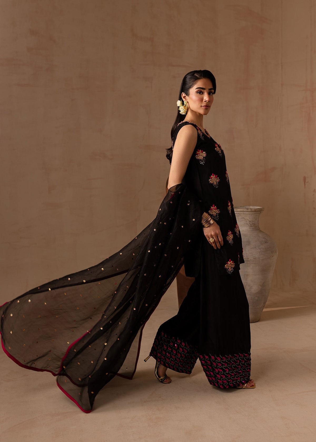 Maria Osama Khan | Noir Bliss Luxury Formals | Charcoal Charm -  Maria Osama Khan Ladies Clothes - Original Designer Dress - House of Maryam