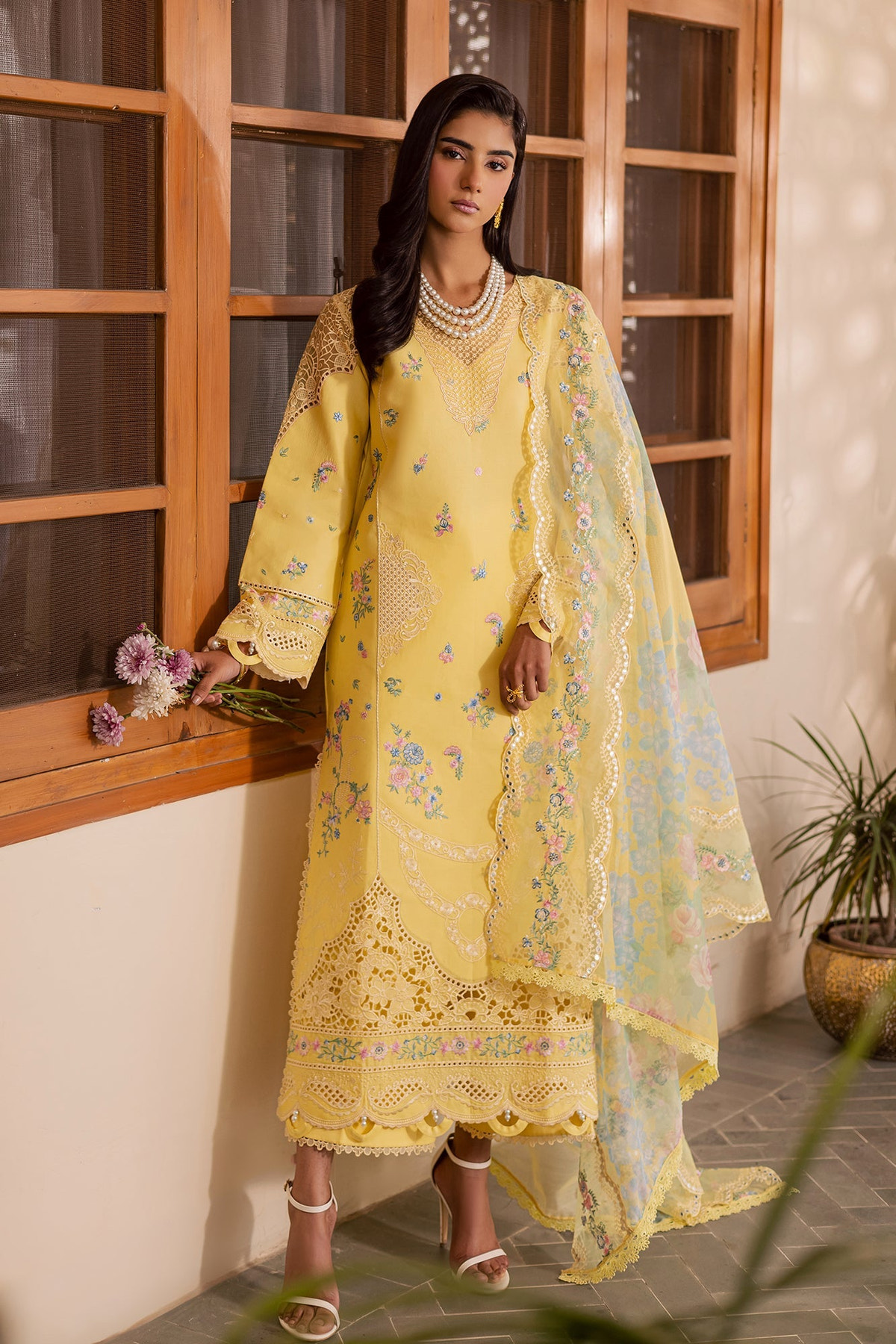 Rajbari | Selene Premium Festive Lawn | Ayzel