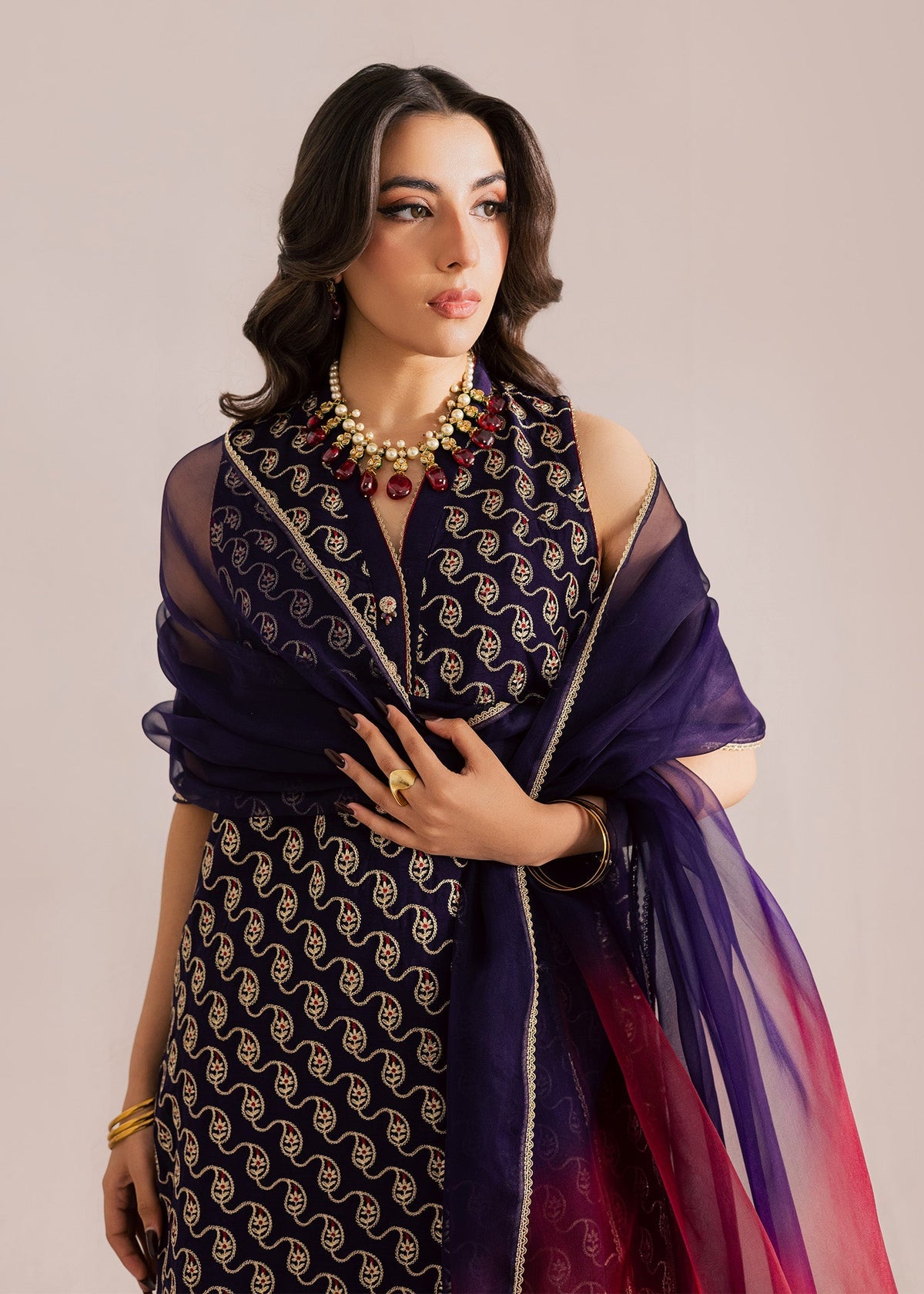 Sadaf Fawad Khan | Silk Luxury Pret 26 | Riham-3