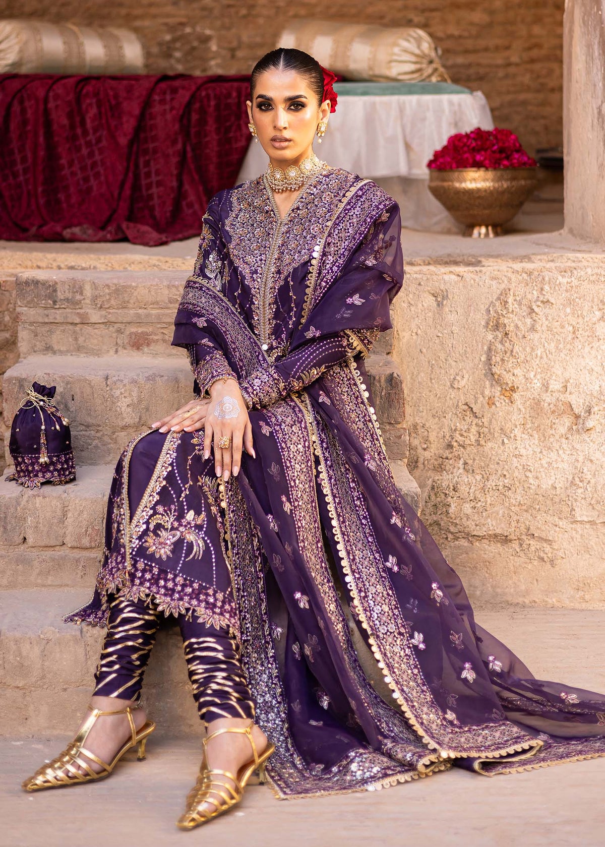 Akbar Aslam Haniye tussel silk formal shirt and dupatta, photo 7