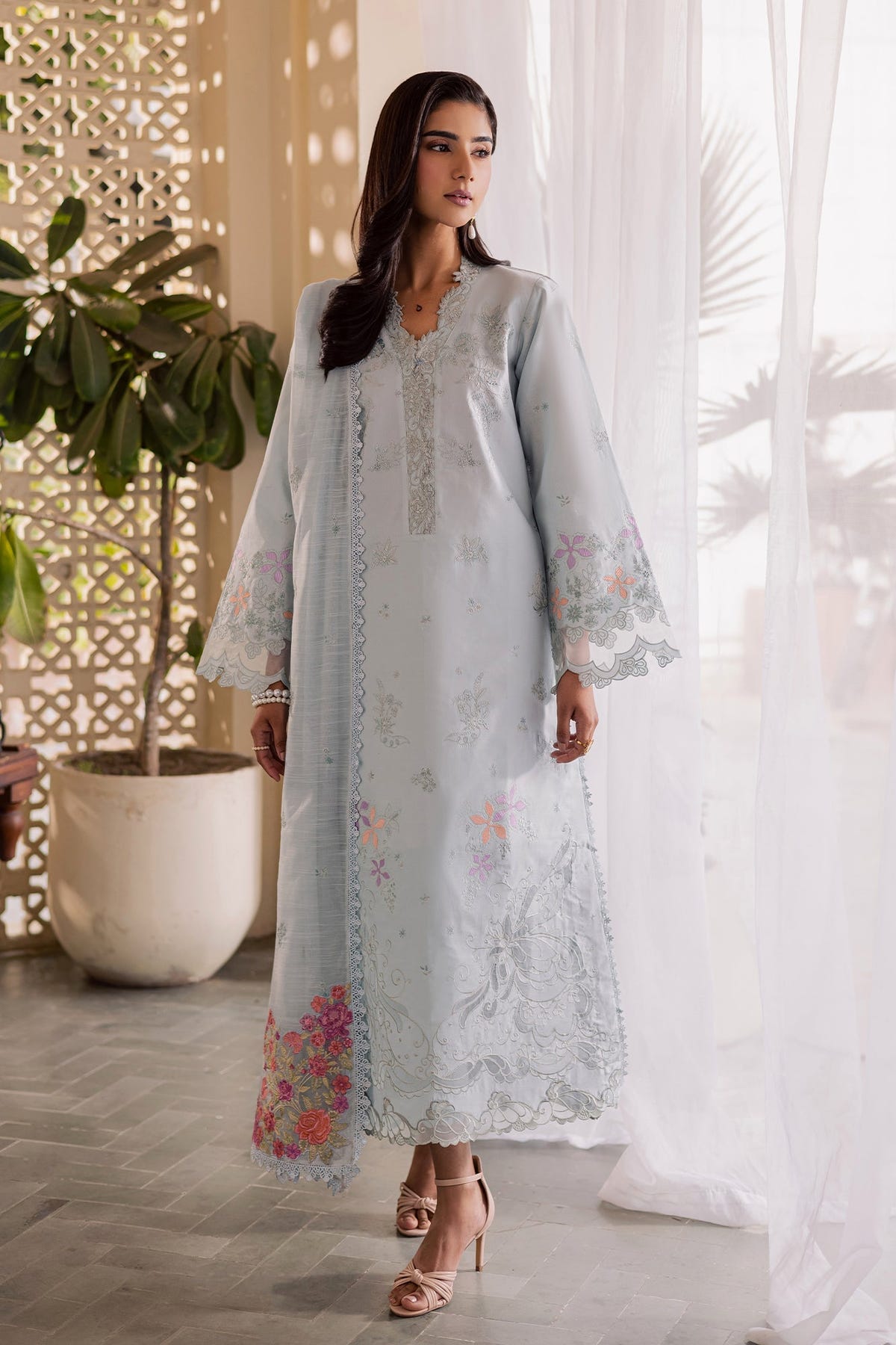 Rajbari | Selene Premium Festive Lawn | Zeen