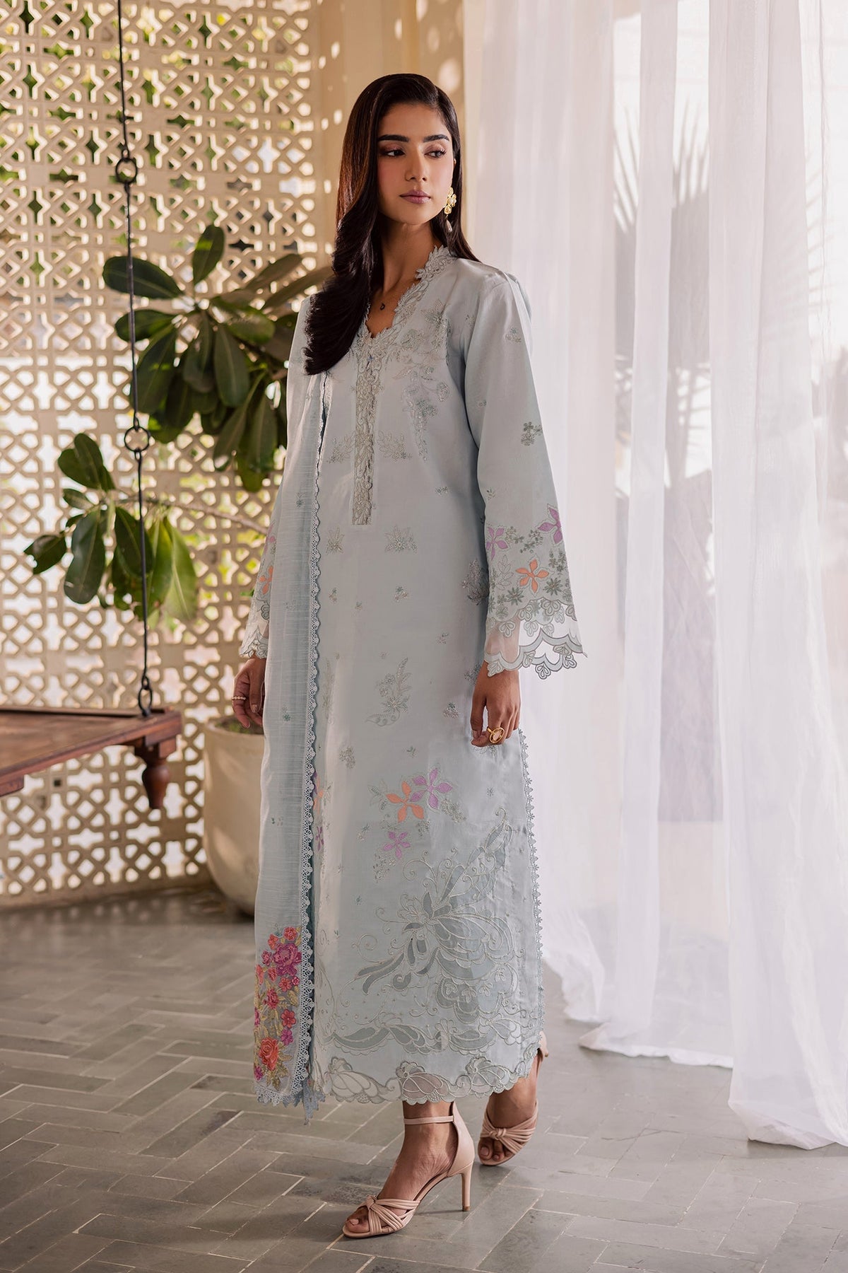 Rajbari | Selene Premium Festive Lawn | Zeen-2
