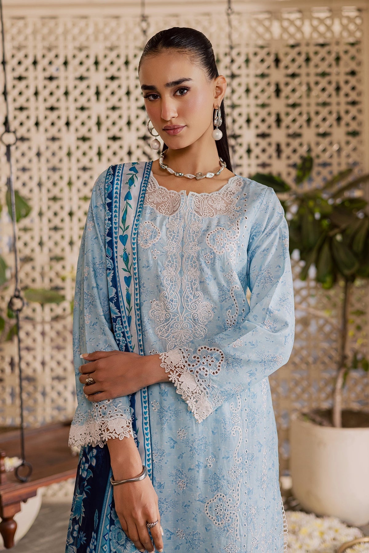 Rajbari | Selene Premium Festive Lawn | Sraya, image 3