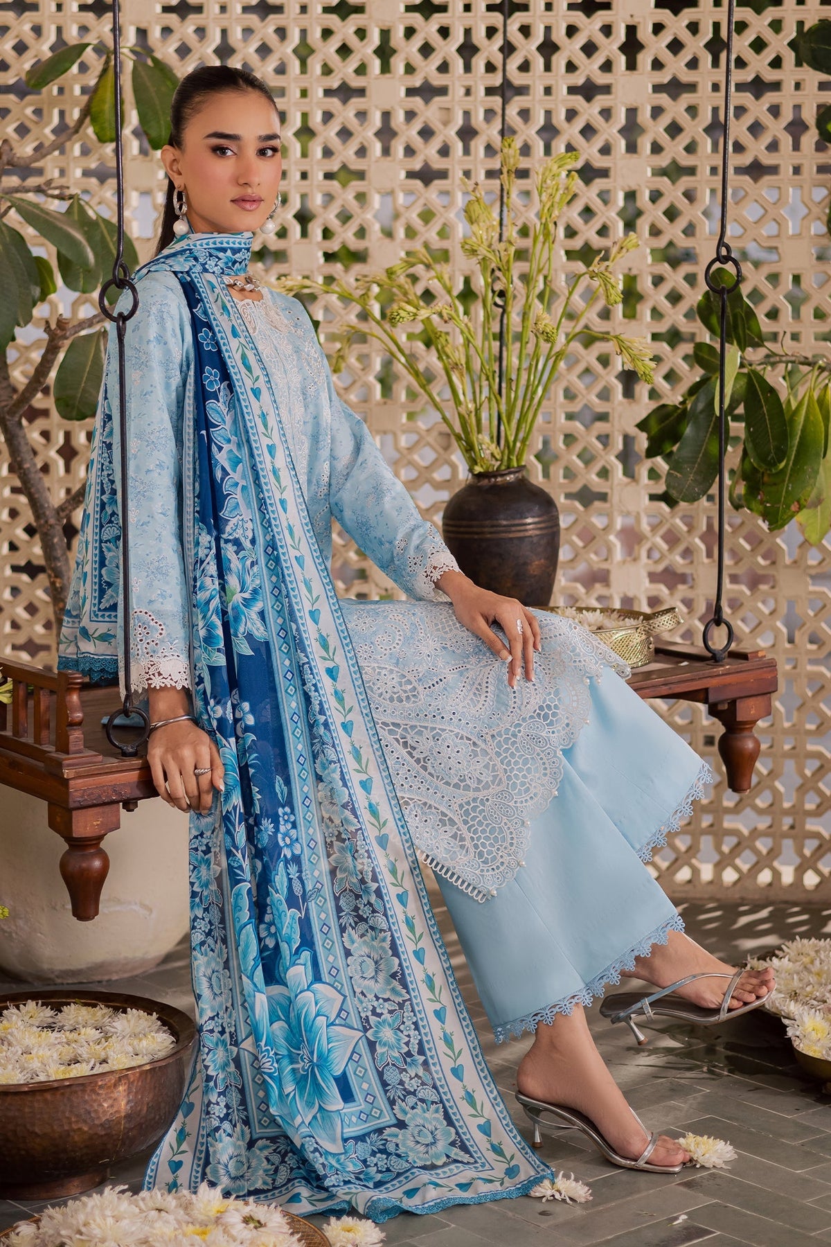 Rajbari | Selene Premium Festive Lawn | Sraya-4
