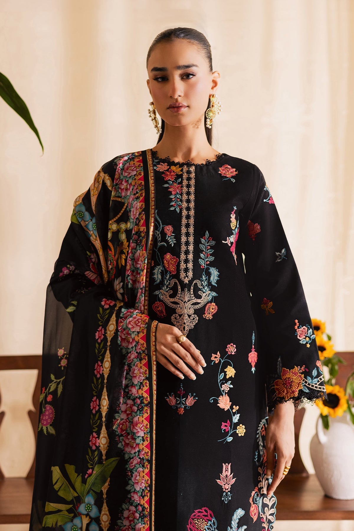 Rajbari | Selene Premium Festive Lawn | Sira-4