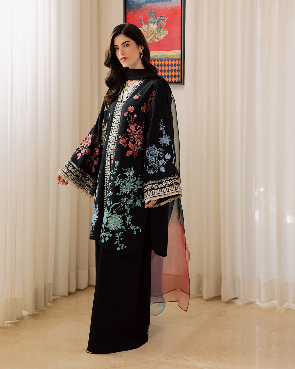 Sadaf Fawad Khan | Eva Luxury Pret 26 | Sable, image 4