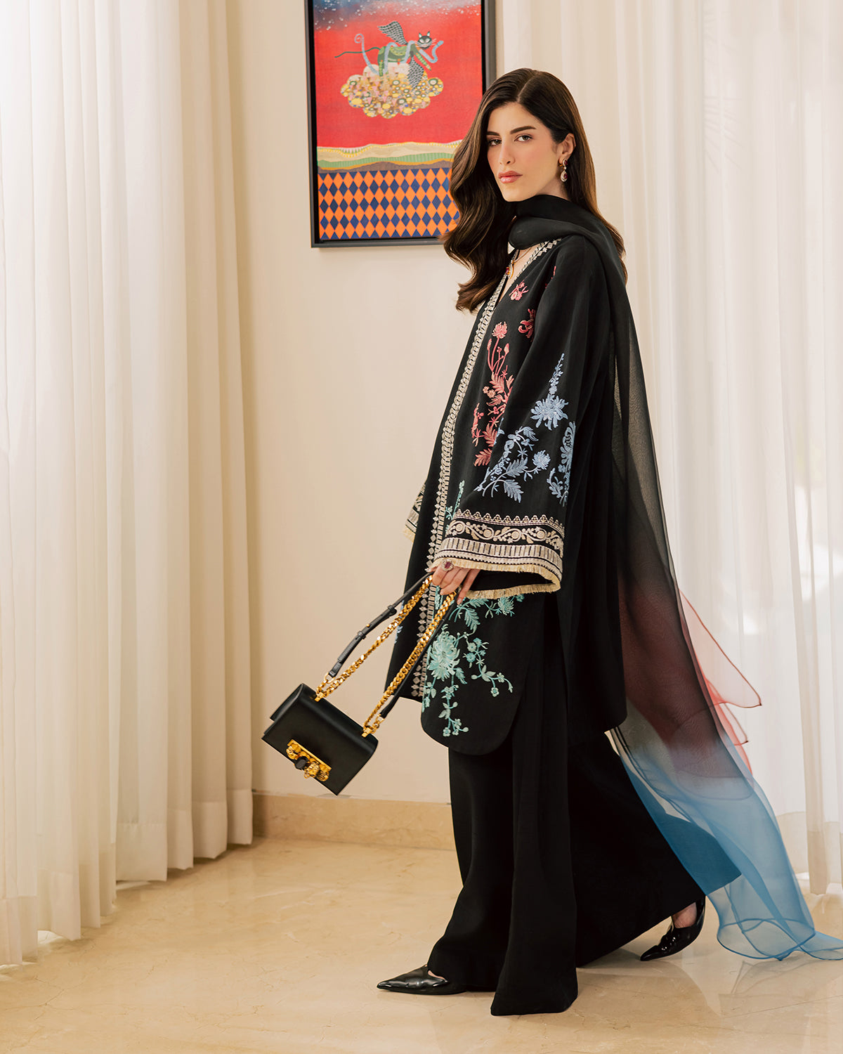 Sadaf Fawad Khan | Eva Luxury Pret 26 | Sable-3