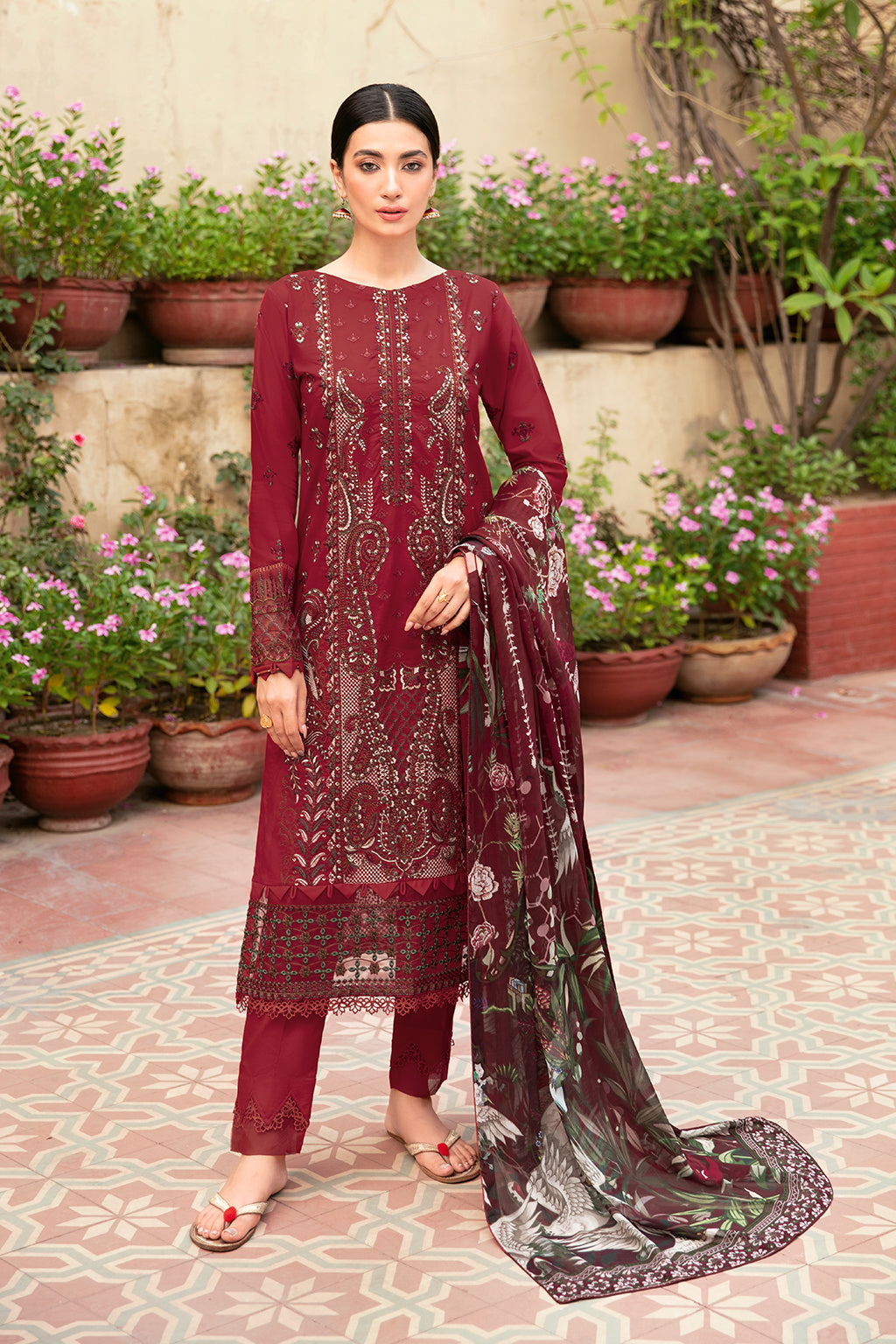 Ramsha | Mashaal Luxury Lawn | L-803 -  Ramsha Luxury -  House of Maryam