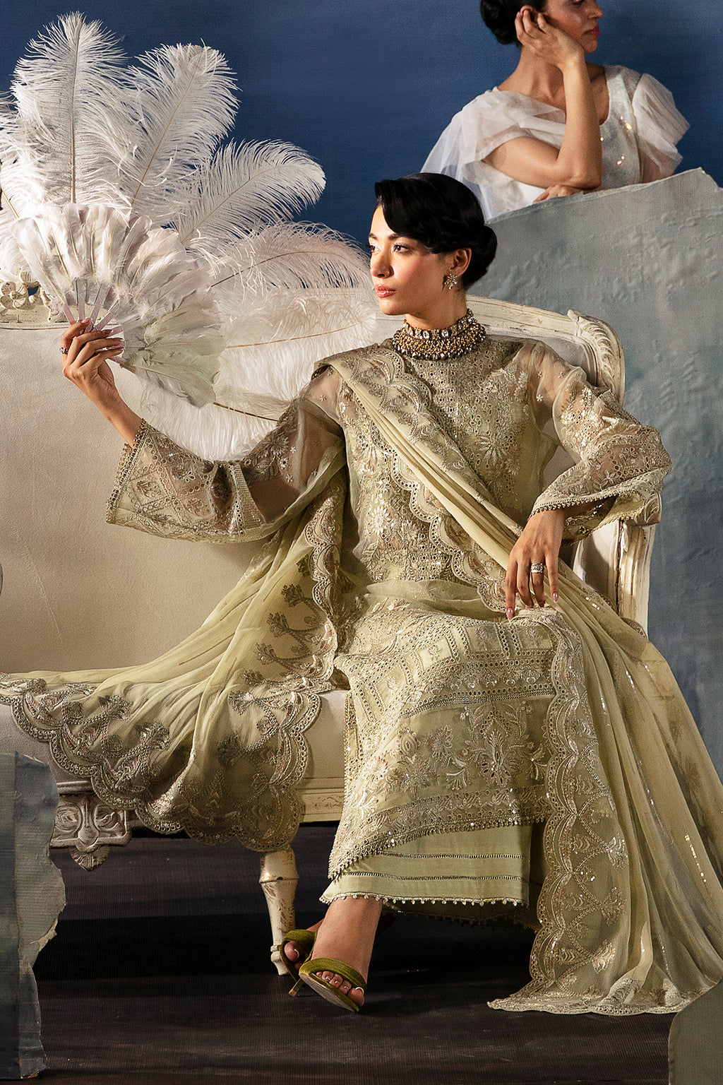 Afrozeh | La Fuchsia Festive 24 | Zelena -  Afrozeh Formal - Original Designer Dress - House of Maryam