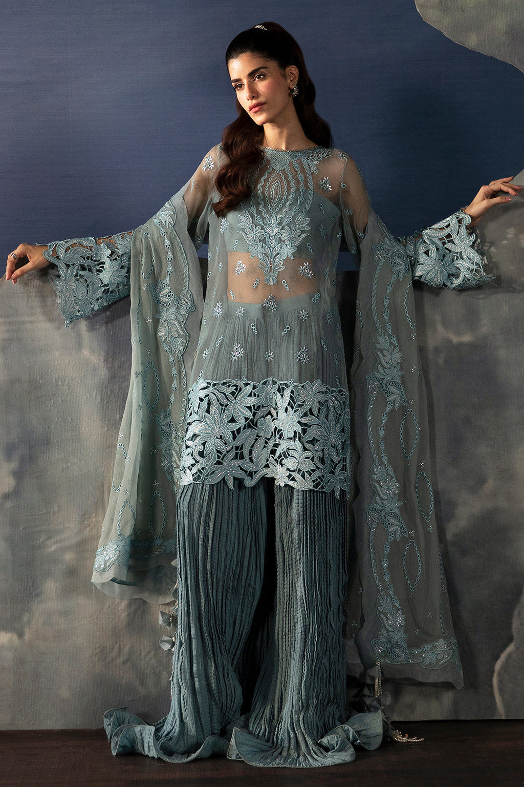 Afrozeh | La Fuchsia Festive 24 | Astra -  Afrozeh Formal - Original Designer Dress - House of Maryam