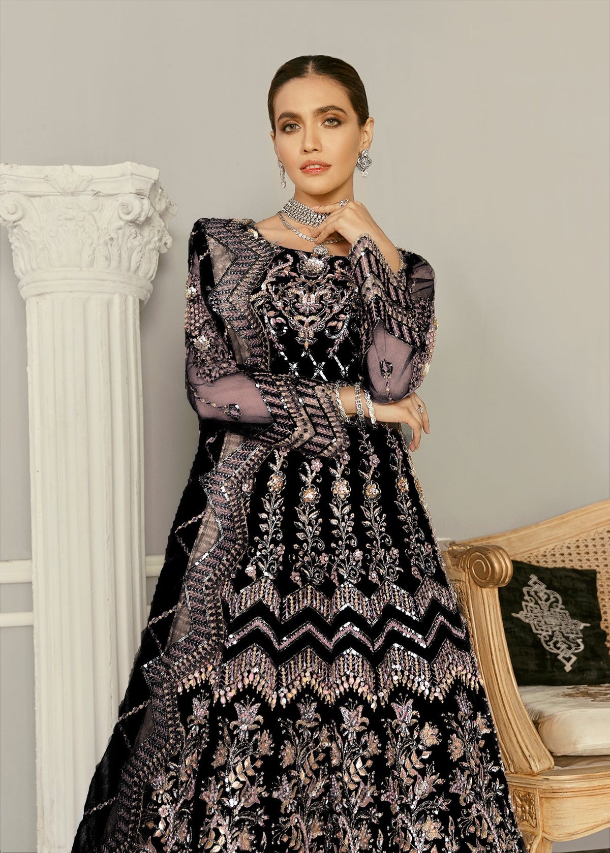 Akbar Aslam | Formals | Wisteria Black, image 2