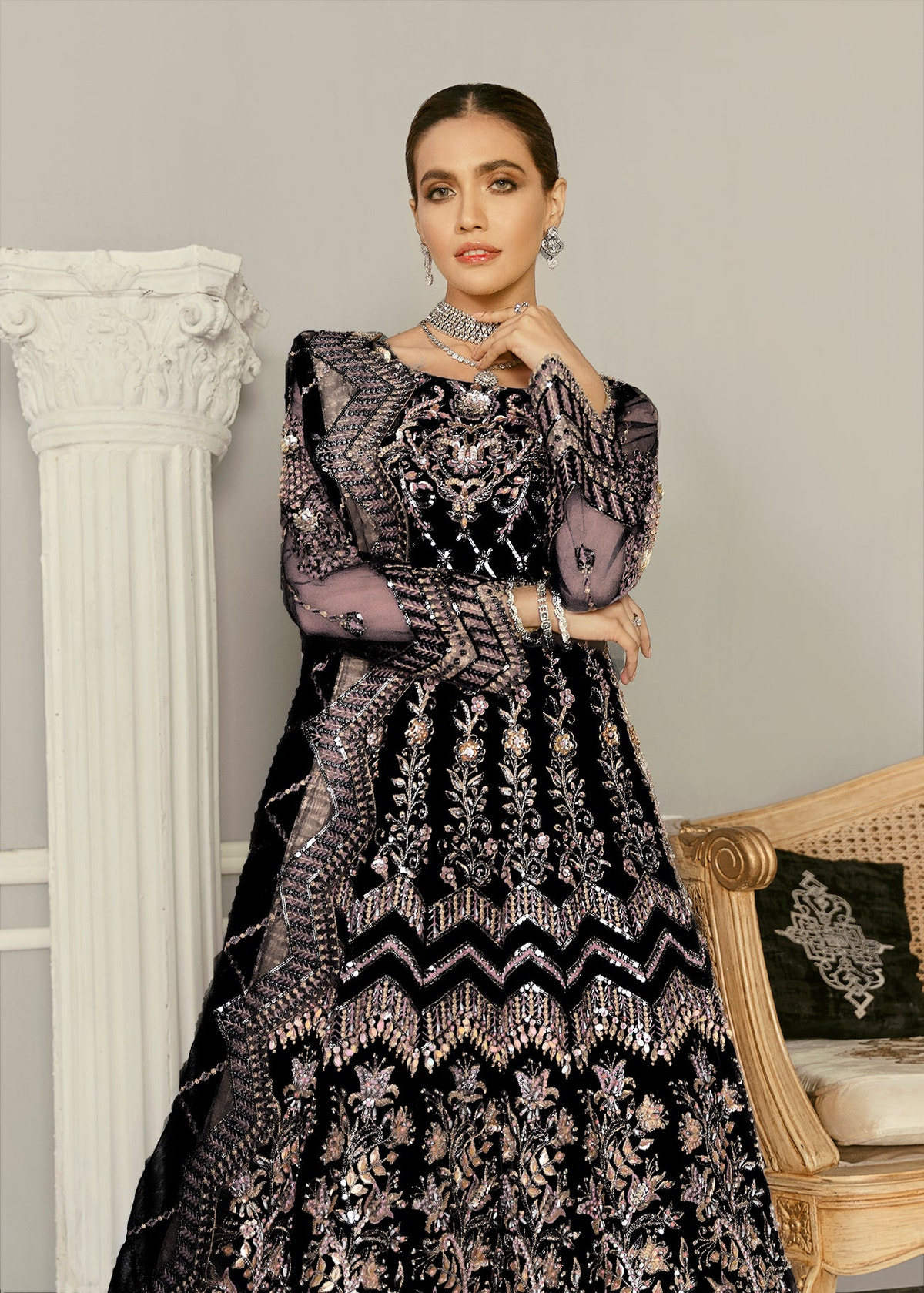 Akbar Aslam | Formals | Wisteria Black, image 2