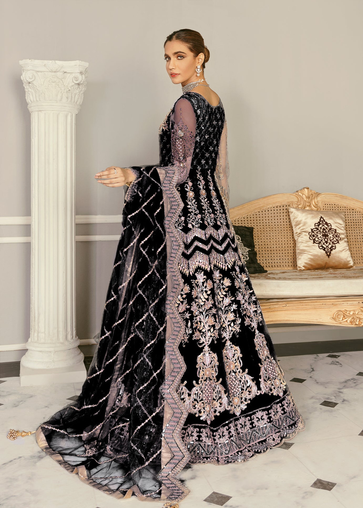 Akbar Aslam | Formals | Wisteria Black, image 3