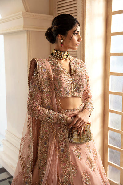 Soraya Inaya peach, seaweed green and gold net lehenga choli, photo 3
