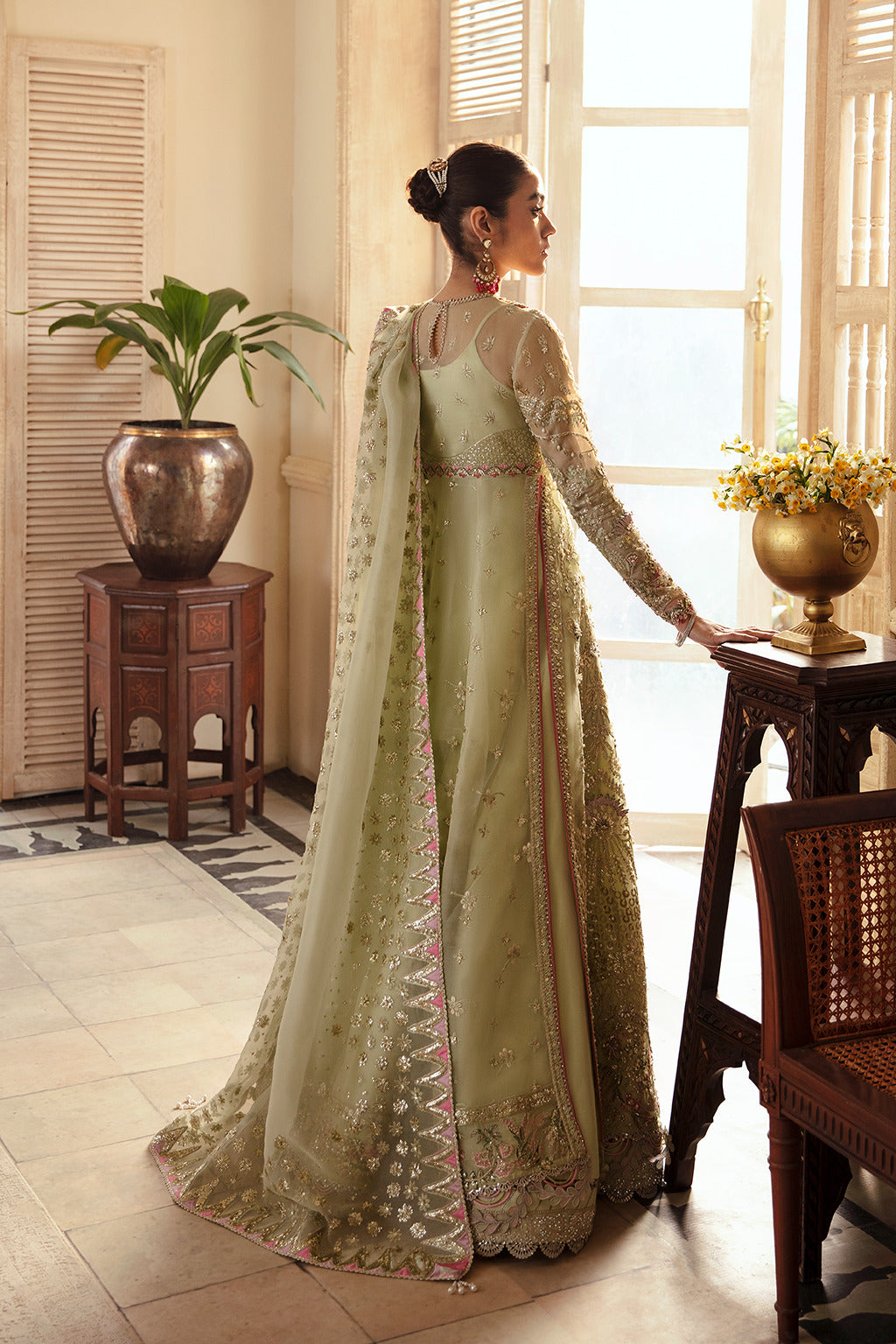 Soraya Sibel veronese green organza gown and sharara, photo 4