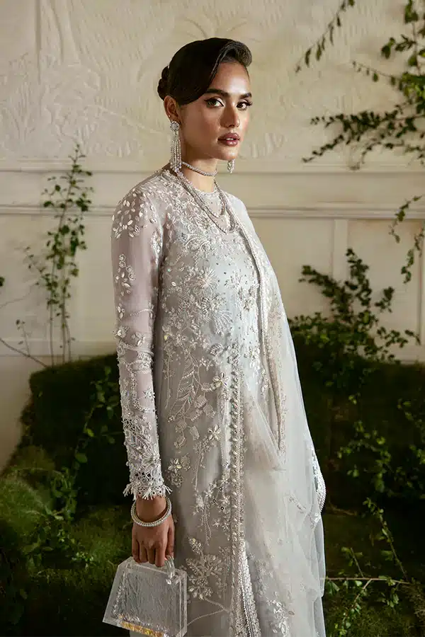 Suffuse Amber grey organza formal suit, photo 3