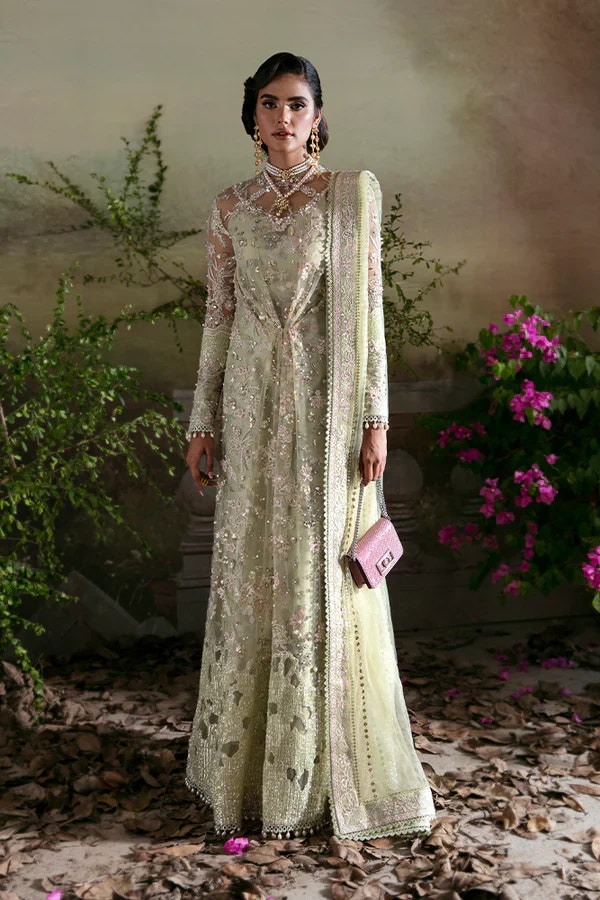 Suffuse Kiara pistachio net shirt and pants