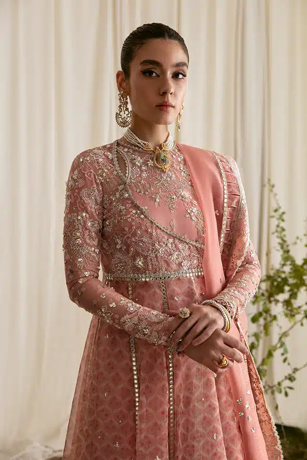 Suffuse Laira coral organza angrakha suit, photo 3