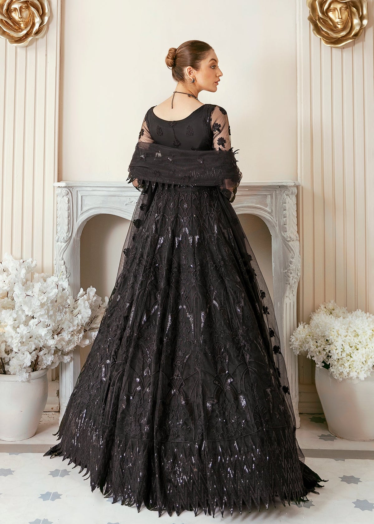 Akbar Aslam Vritra net formal maxi, photo 3