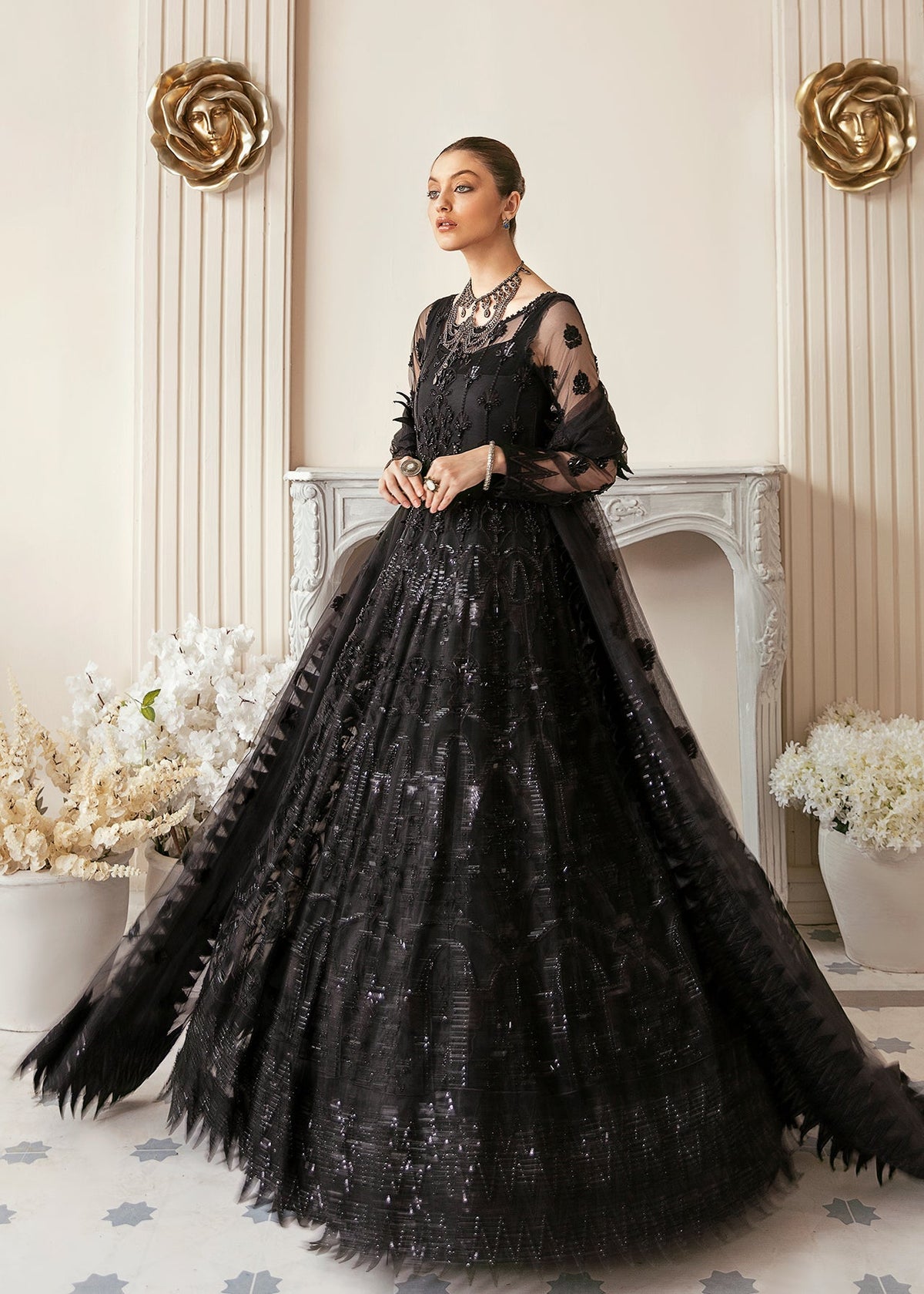 Akbar Aslam Vritra net formal maxi, photo 5