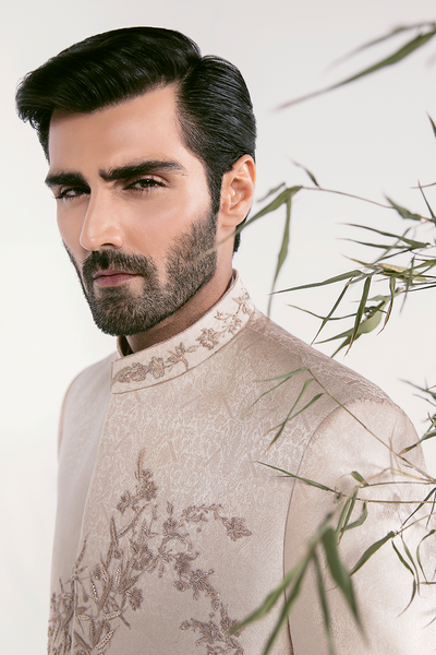 Republic By Omar Farooq | Luxury Rtw | Rose Gold Embroidered Prince Coat -  Republic by Omar Farooq Luxury RTW - Original Designer Dress - House of Maryam