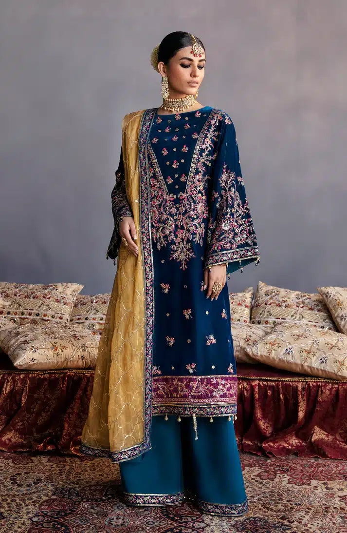 Emaan Adeel | Makhmal Velvet Edition 23 | MK-01 SUFINA by Designer Emaan Adeel - House of Maryam - Pakistani Designer Ethnic Wear in {{ shop.shopifyCountryName }}