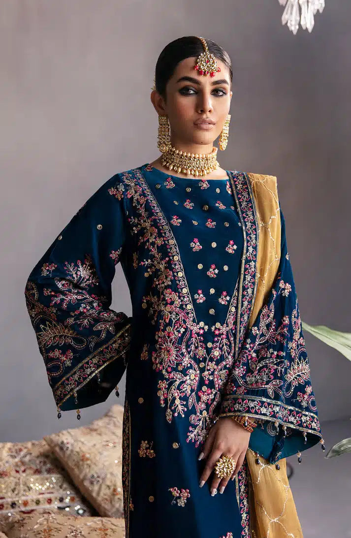 Emaan Adeel | Makhmal Velvet Edition 23 | MK-01 SUFINA by Designer Emaan Adeel - House of Maryam - Pakistani Designer Ethnic Wear in {{ shop.shopifyCountryName }}