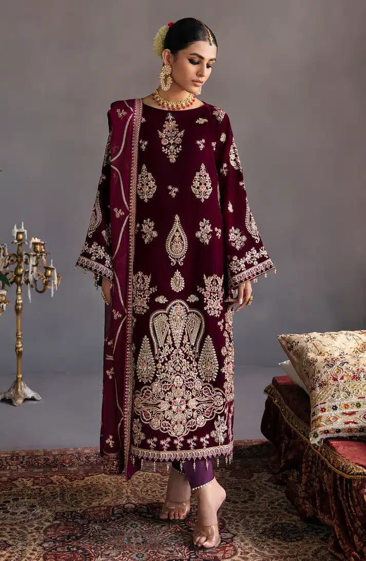 Emaan Adeel | Makhmal Velvet Edition 23 | MK-04 HAYAL by Designer Emaan Adeel - House of Maryam - Pakistani Designer Ethnic Wear in {{ shop.shopifyCountryName }}