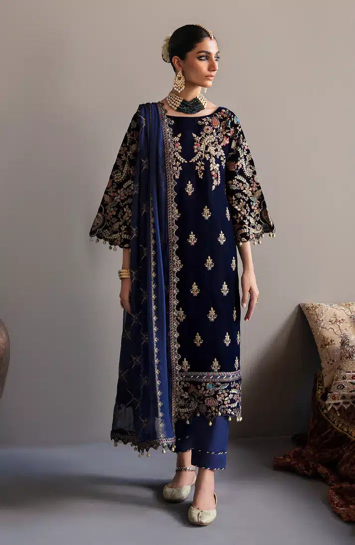 Emaan Adeel | Makhmal Velvet Edition 23 | MK-03 FALAK by Designer Emaan Adeel - House of Maryam - Pakistani Designer Ethnic Wear in {{ shop.shopifyCountryName }}